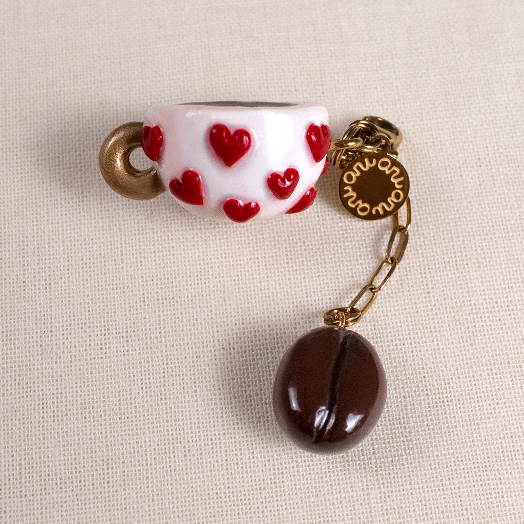 Heart Coffee Charm (Reserved)
